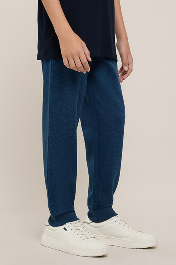 Solid Joggers with Drawstring Waist - 4