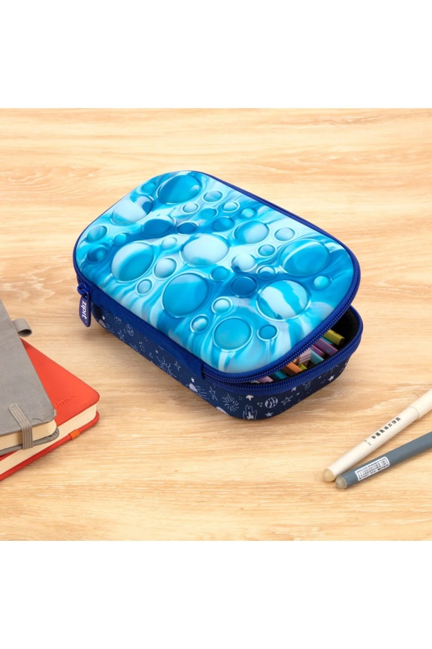 Penar cu fermoar Bubble Top Storage Box - Blue Space - 7