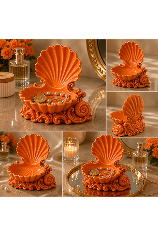 Seashell Jewelry and Gem Organizer – Decorative Oyster Design – 3D Printing – 12X12X13 cm
