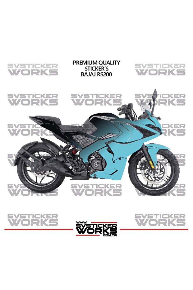 ملصق تزييني لـ Bajaj RS200، طقم جاهز لتزيين المحرك بلونين، جودة عالية