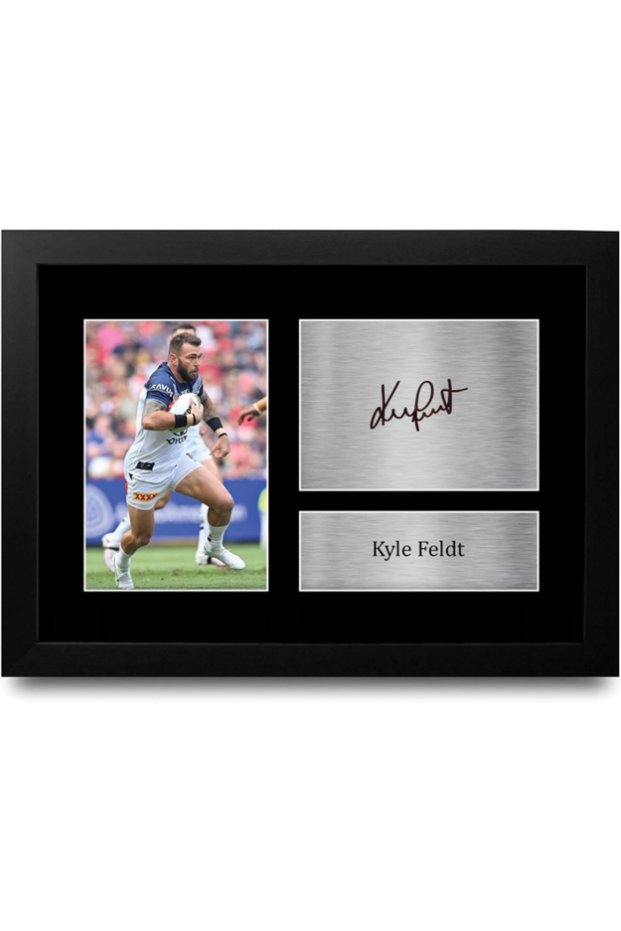Kyle Feldt North Queensland Cowboys Gifts Printed Signed Autograph Picture for Rugby League Fans - A4 Framed