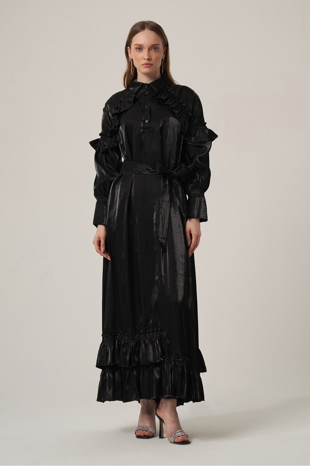 Women's Organza Dress Black 31363