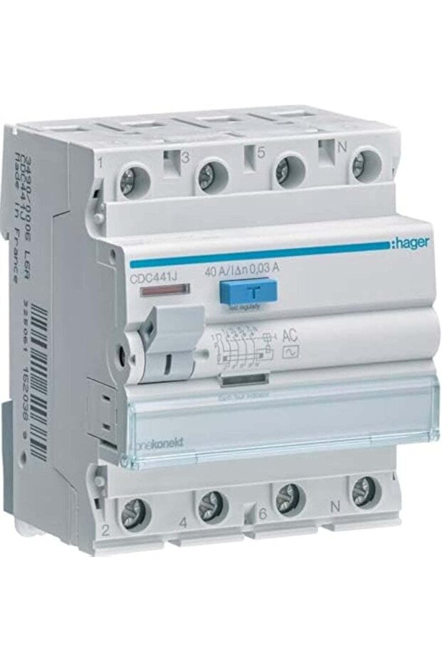Earth Leakage Circuit Breaker - 40A 4Pole 30MA (ELCB/RCCB) CDC441J