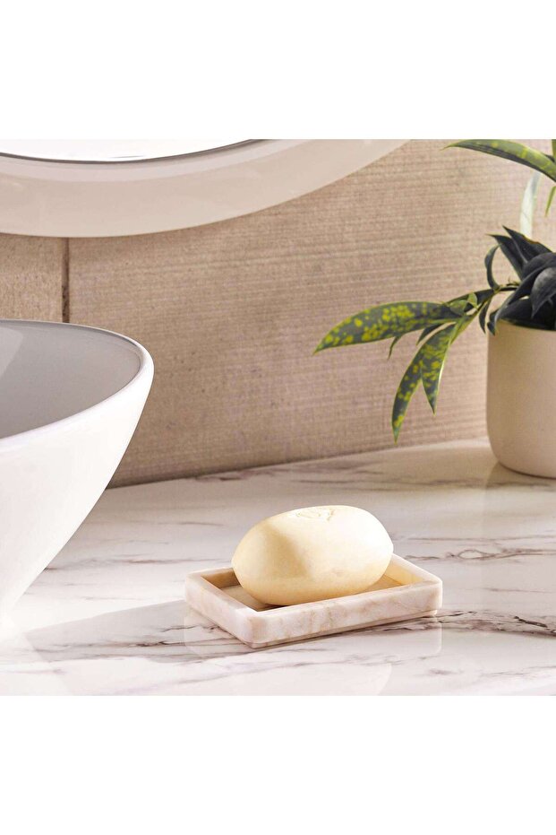 Aristo Marble Soap Dish 13.2x9.2x2.1cm -beige