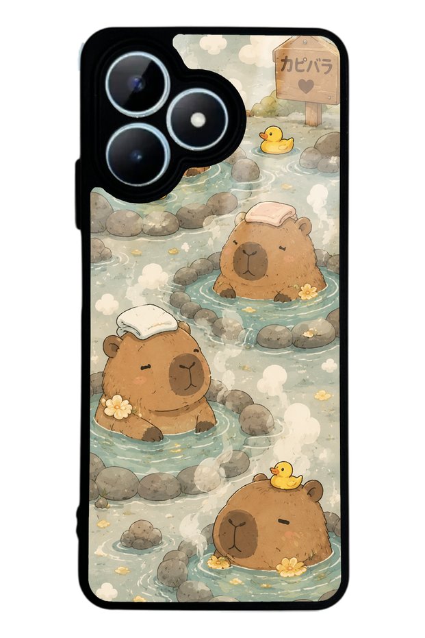 Realme Note 50 Capybara Onsen Design Glossy Phone Case