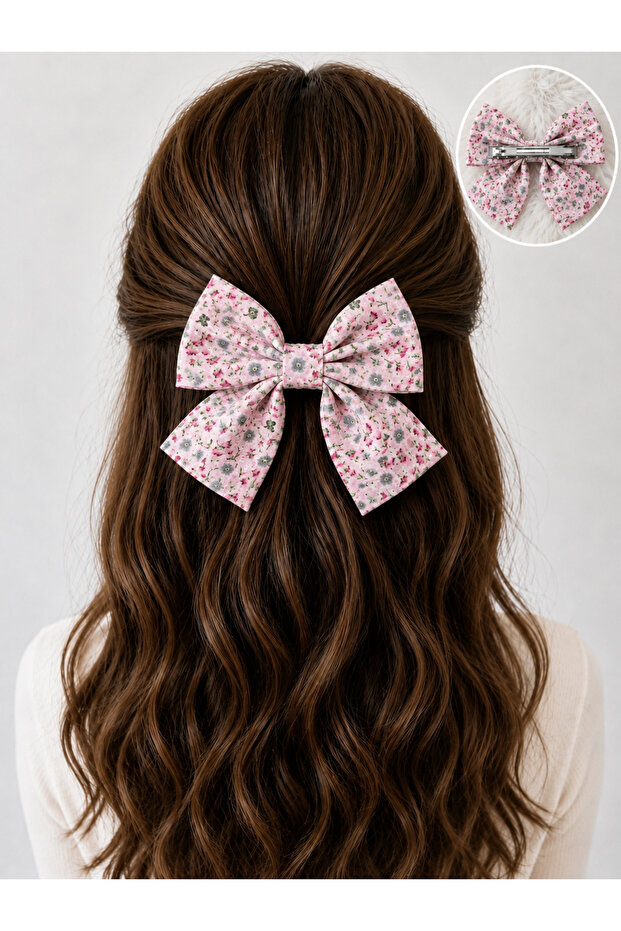 Handmade Automatic Bow Clasp - Suitable for Adults and Children. Flowers - Polka Dots - Gingham Checks - Bows - Butterflies - Leopard Prints and Solid Plain Colors