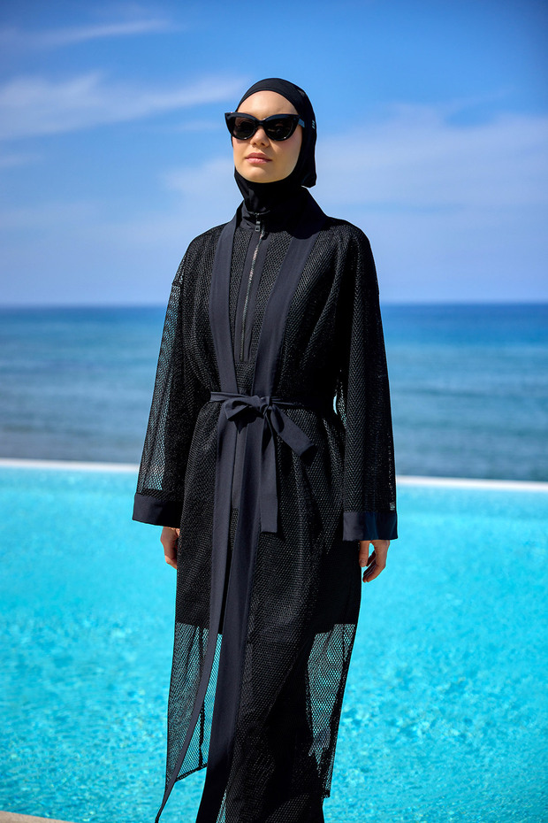 Black Tulle Kimono Pareo – P2501-1