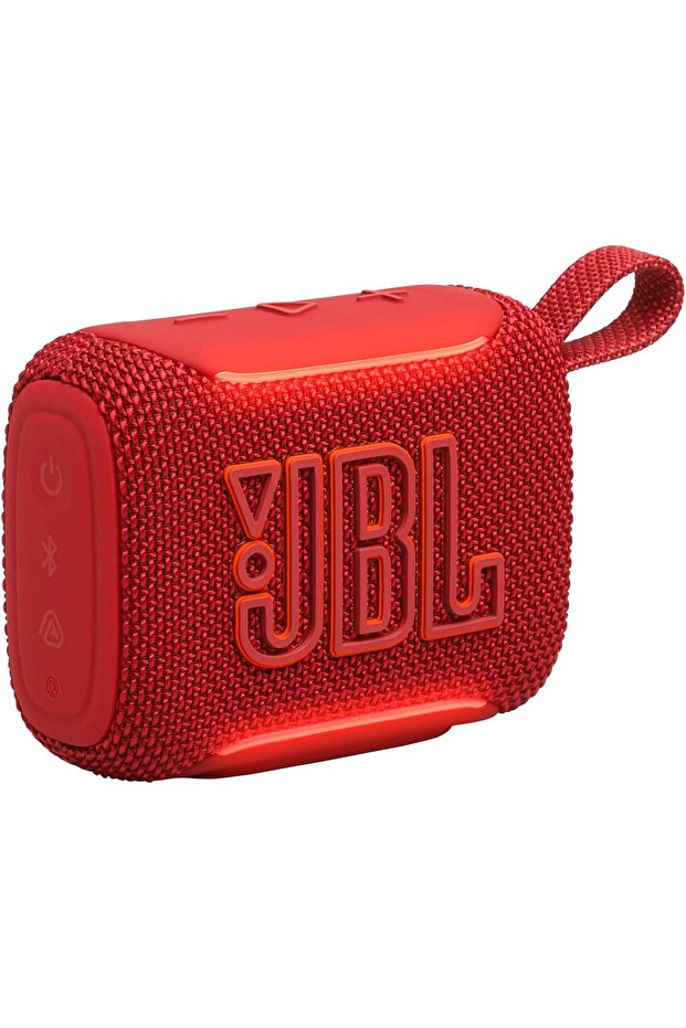 Go 5 Portable Bluetooth Speaker with Ambient Edge Lighting, IP68 Waterproof & Dustproof, Red