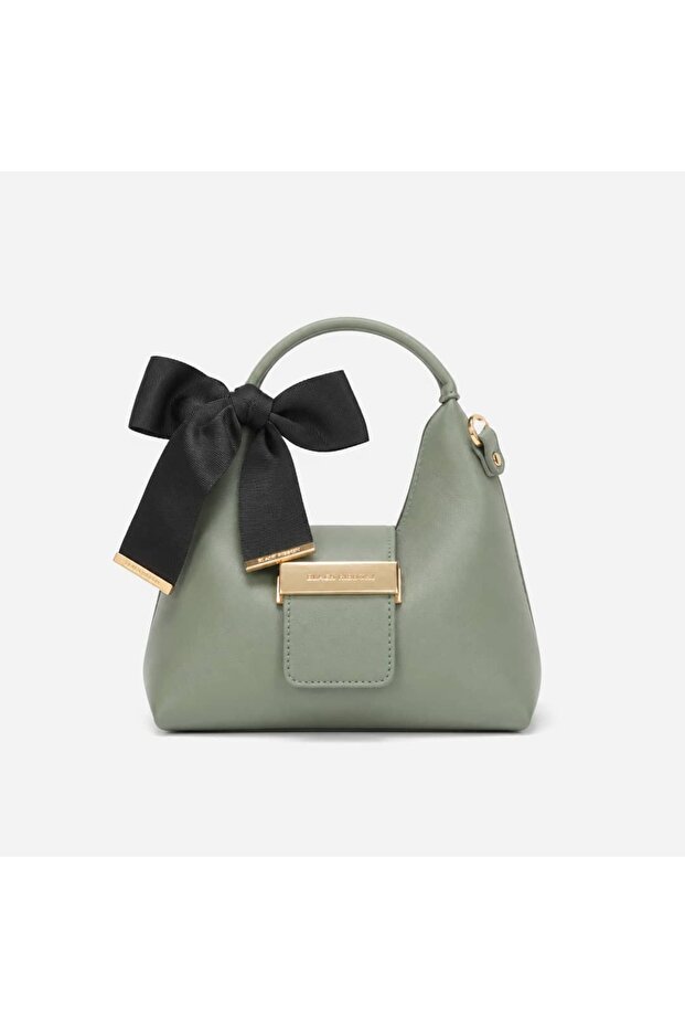 Victoria Mini Mint Green, Mini Bag with Accessory Detail and Strap