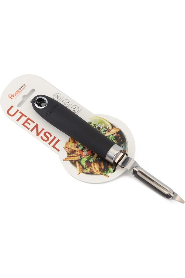 Stainless Steel Peeler with Black Handle