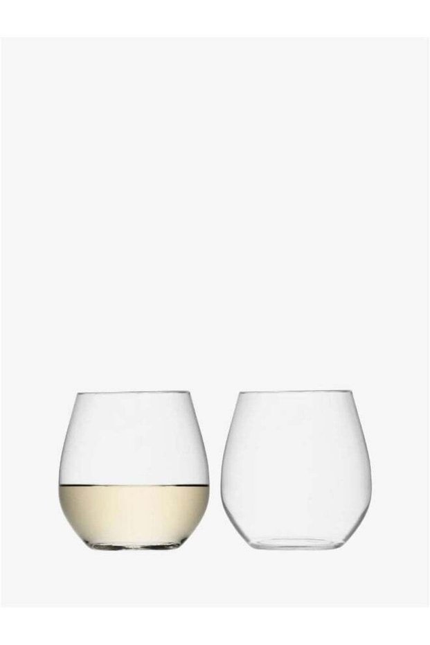 LS 583018 Transparent Wine Glass White 370 ml Set of 2 Pieces