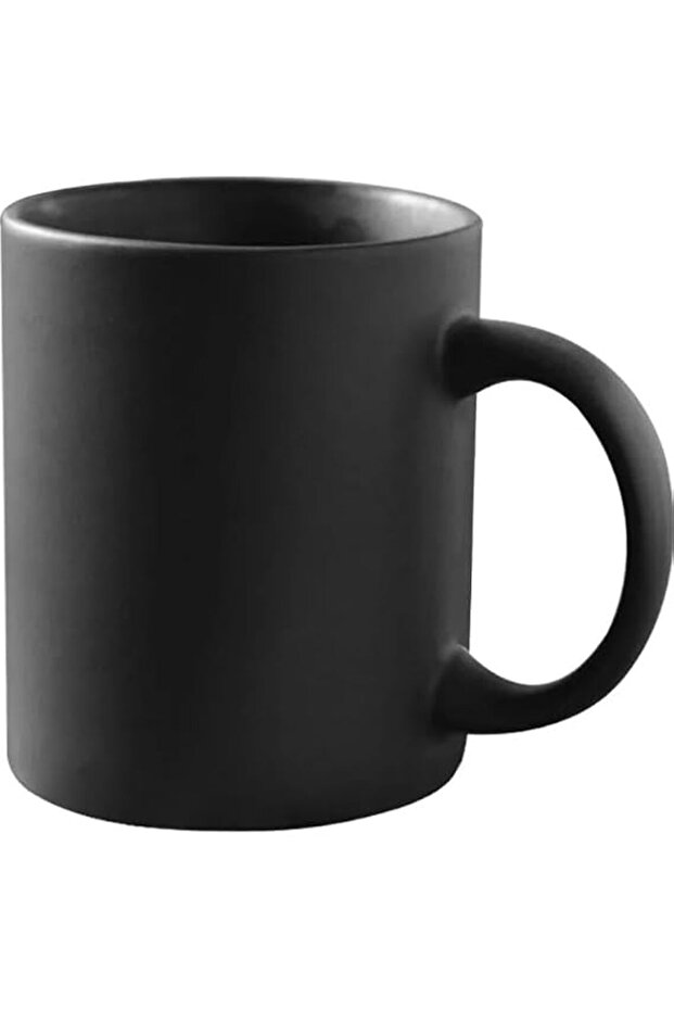Simple Coffee Tea Mug, Black Ceramic Coffee Cup, Large Capacity Tea Mug with Comfortable Handle, Modern Drinking Mug for Coffee