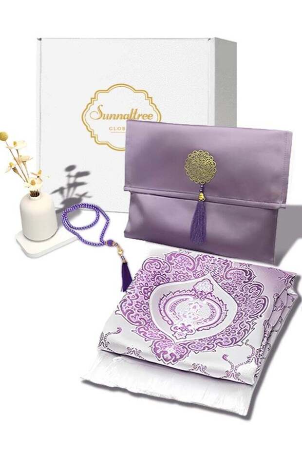 3PCS Prayer Mat Set, Beautiful Prayer Mat, With Pouch and Tasbih, Premium Quality Skin Friendly Materiel, Foldable Prayer Carpet Mat, Ideal for Home, Travelling, At Office, At Work, For Ram
