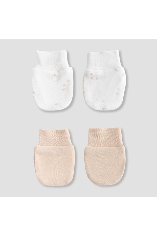 Pack of 2 Mittens with Textured Cuff