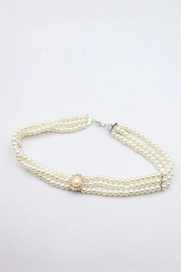 Pearl Choker Necklace - Gold