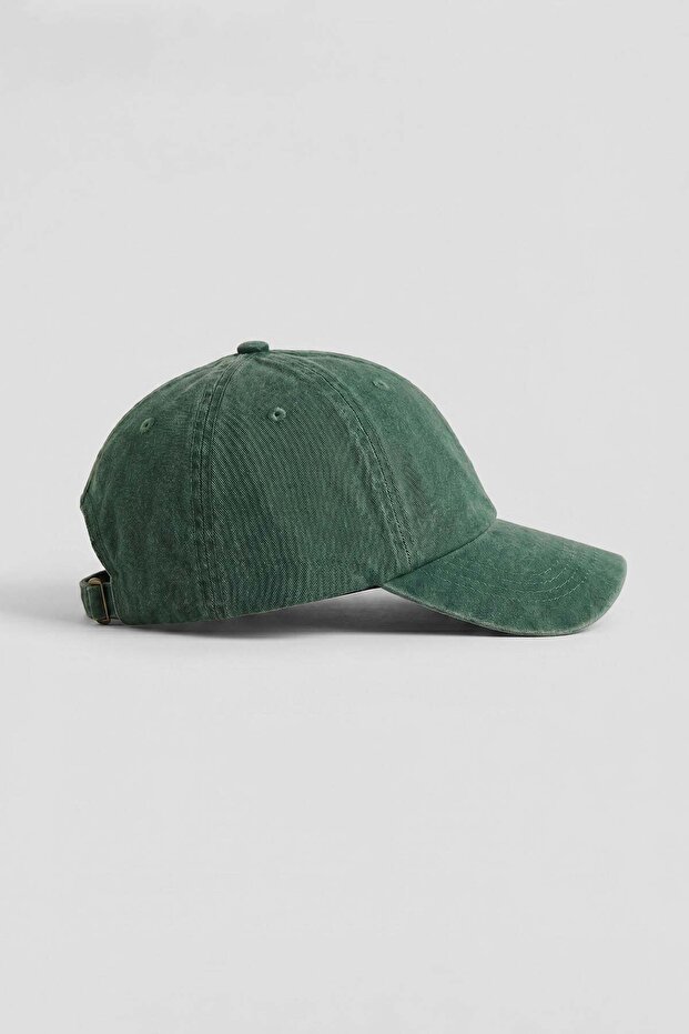 Unisex Basic Washable Baseball Cap Green - 2