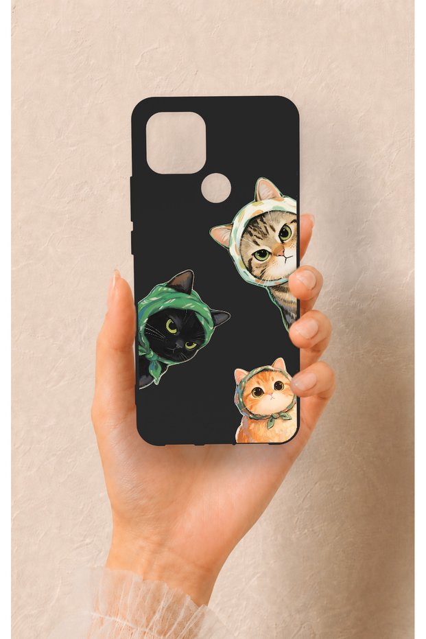 Oppo A15 Compatible Cat Team Patterned Silicone Case