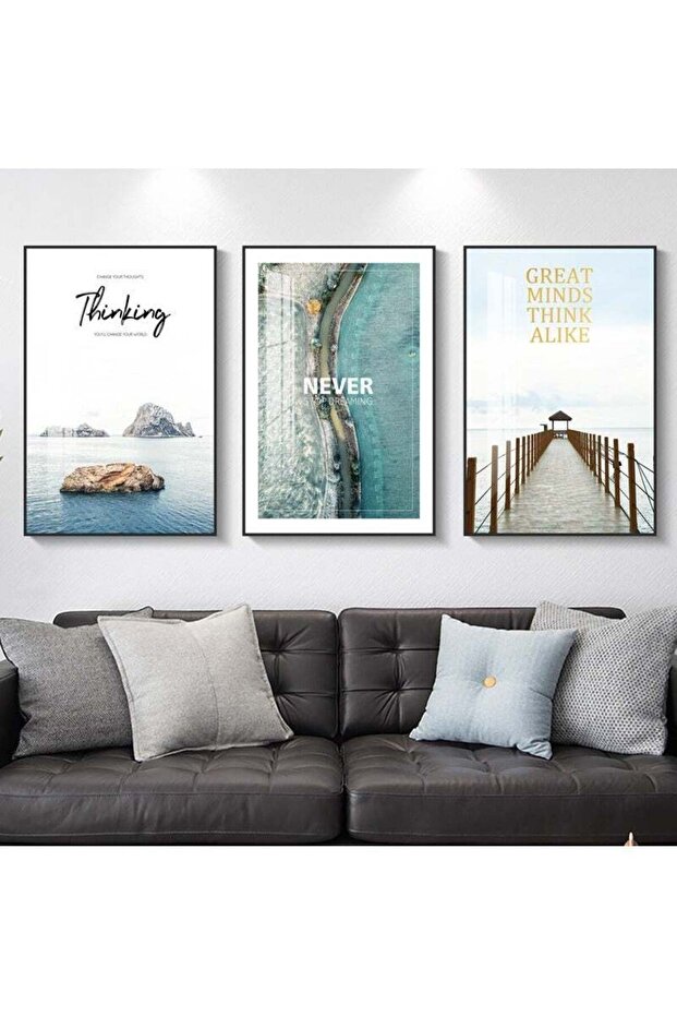 3PCS Wall Art Bright Style Minimalist Decor Modern Abstract Canvas Prints Poster Picture Framed Paintings Decorations