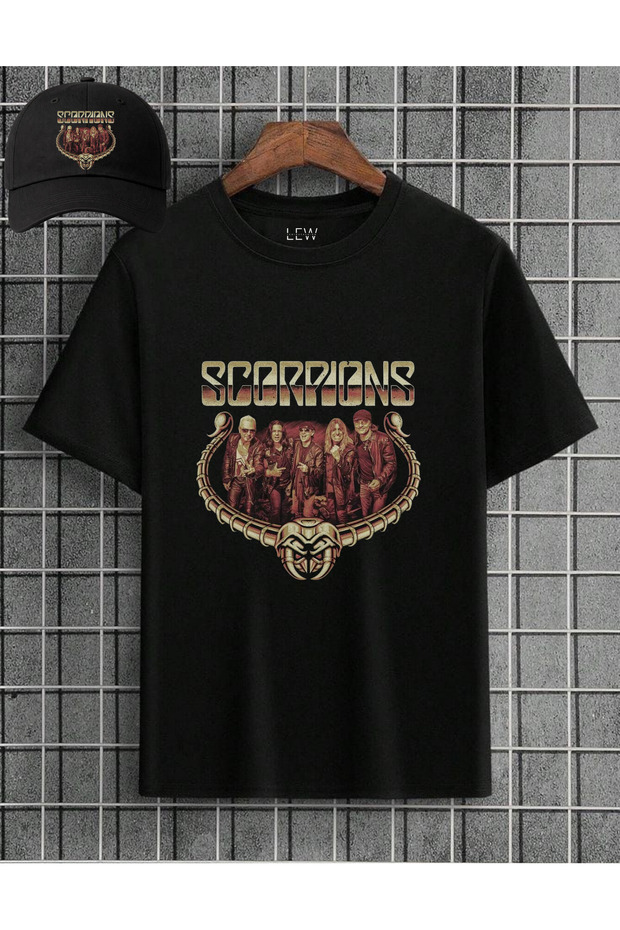 Scorpions Printed Premium Quality Hat and T-Shirt Combination