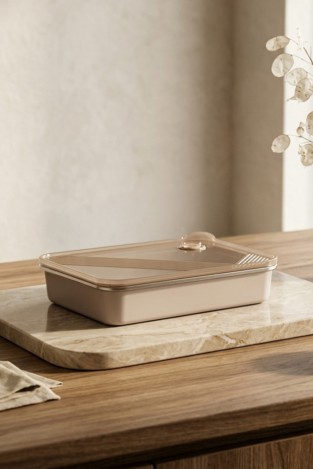 Stainless Steel Vacuum Storage Container, Oven and Cake Container 1.9 Lt Food Container Lunch Box