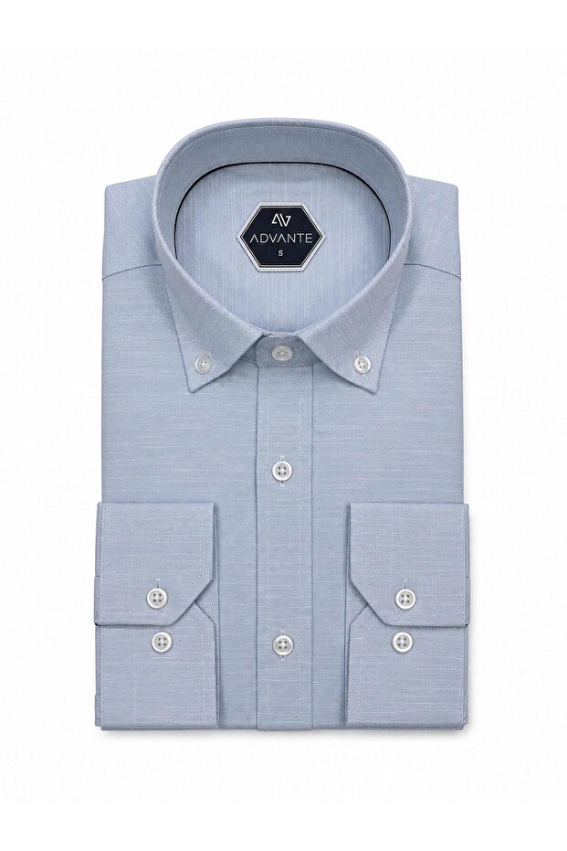 Classic Regular Fit Long Sleeve Cotton Men's Shirt 7714