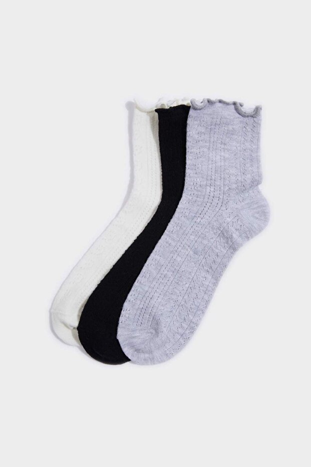 Women's 3-Piece Cotton Sock Set G3589Axns