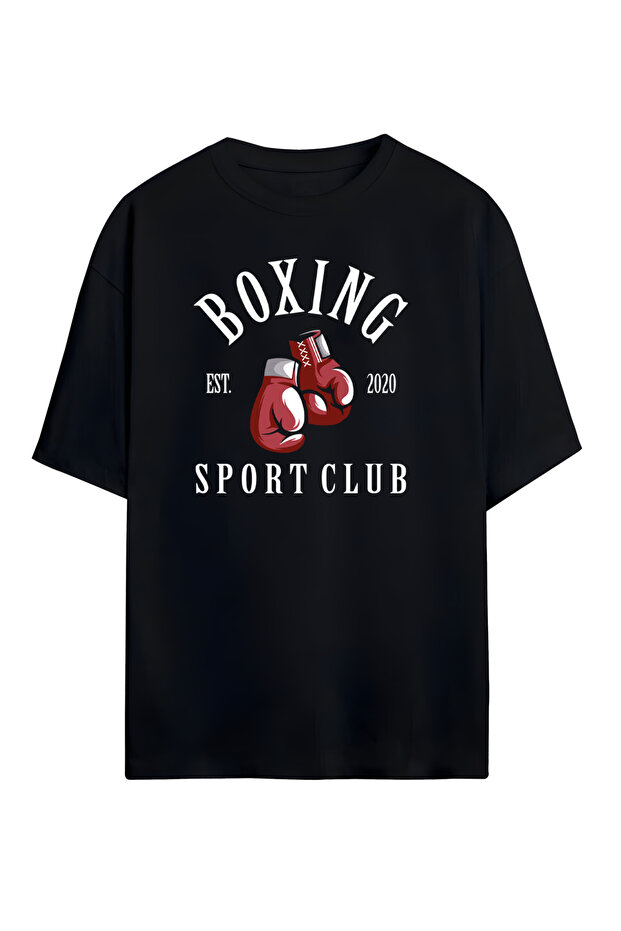 Boxing Printed Unisex 100% Cotton Oversize T-Shirt