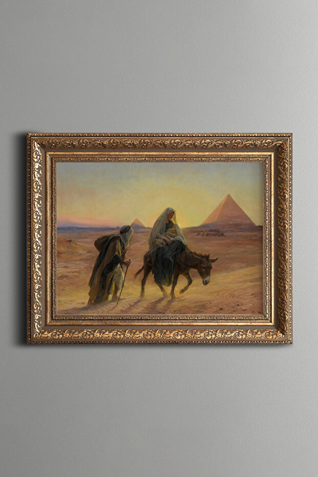 رحلة إلى مصر - لوحة بنمط عتيق - نموذج سميك