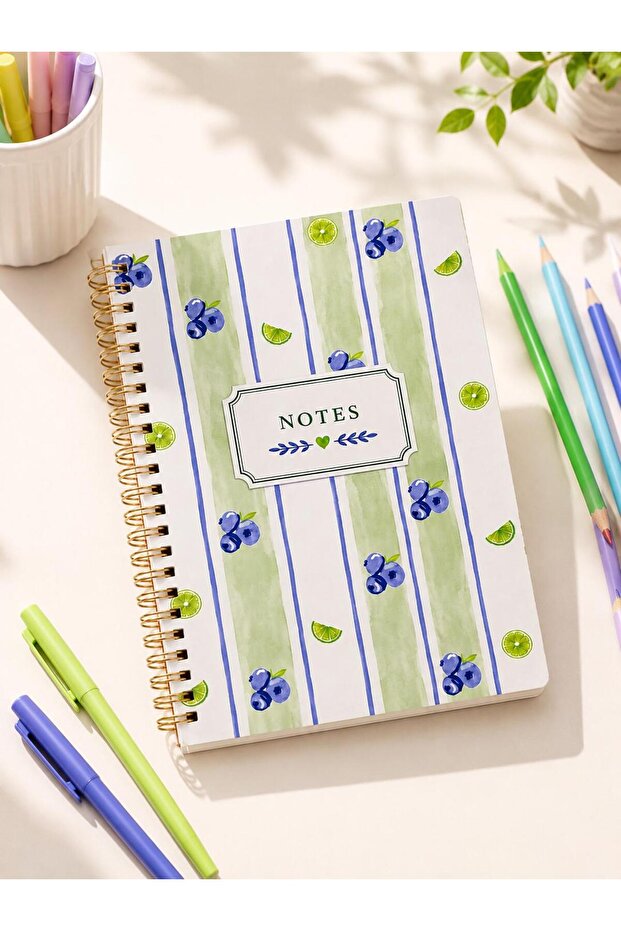 A5 Spiral Bound Lined Notebook School Notebook 120 Sheets Raspberry - 1