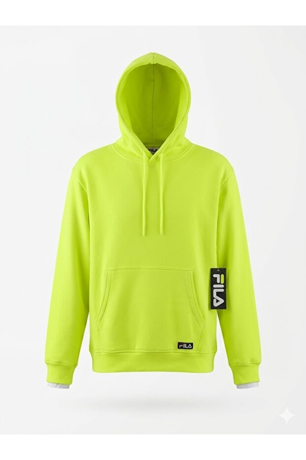Hi Vis Pullover Hoodie 'Electric Lime' M