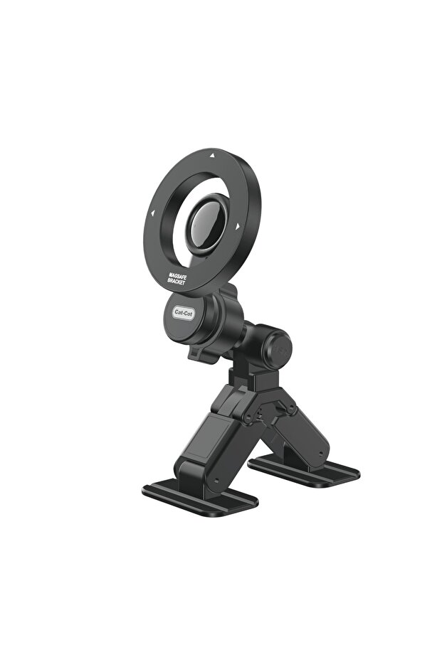 Cat-Cot MagSafe Magnetic Car Phone Holder for Dashboard, 360° Rotating Foldable Car Phone Mount with Strong Magnetic Hold, Universal Dashboard Mount for iPhone, Samsung & All Smartphones - Black