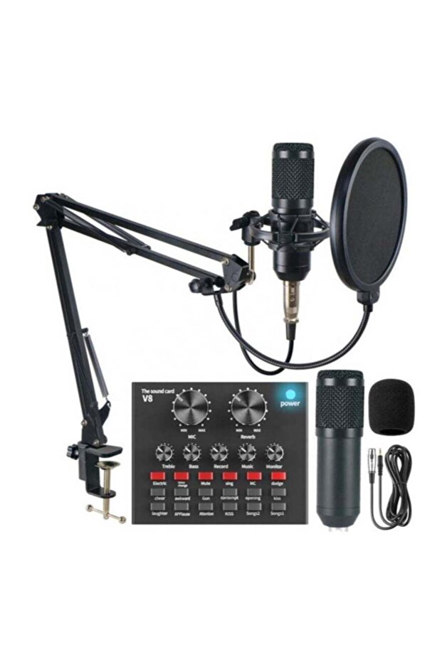Adjustable Recording Condenser Microphone with Kit V8