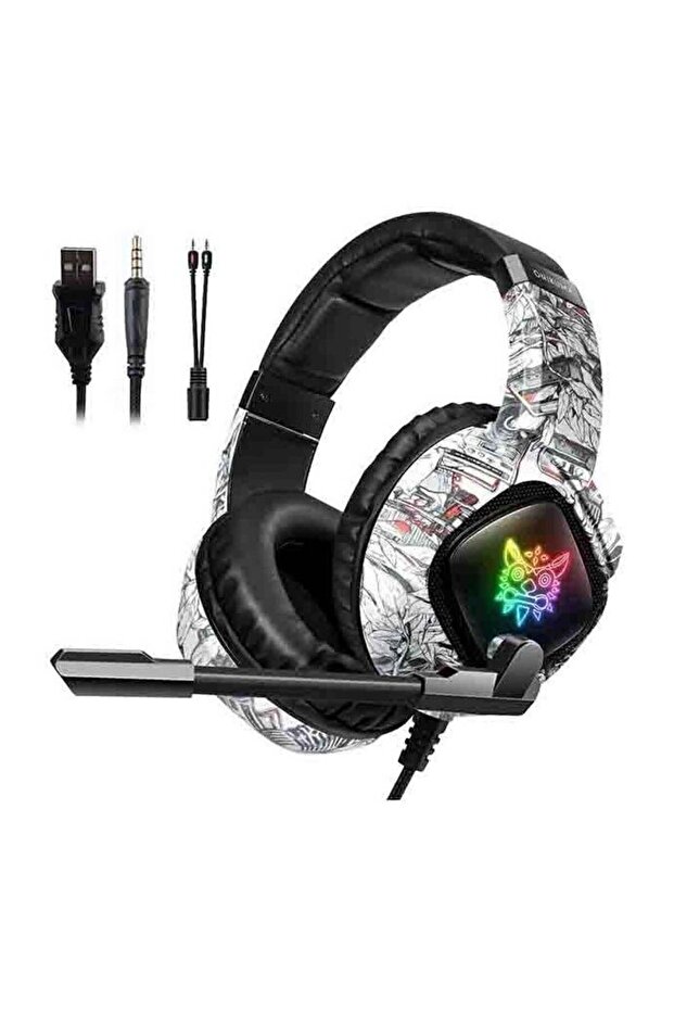 K19 Gaming Wired Headset with Microphone – High-Quality Stereo Sound, Comfortable Over-Ear Design, Noise-Cancelling Mic