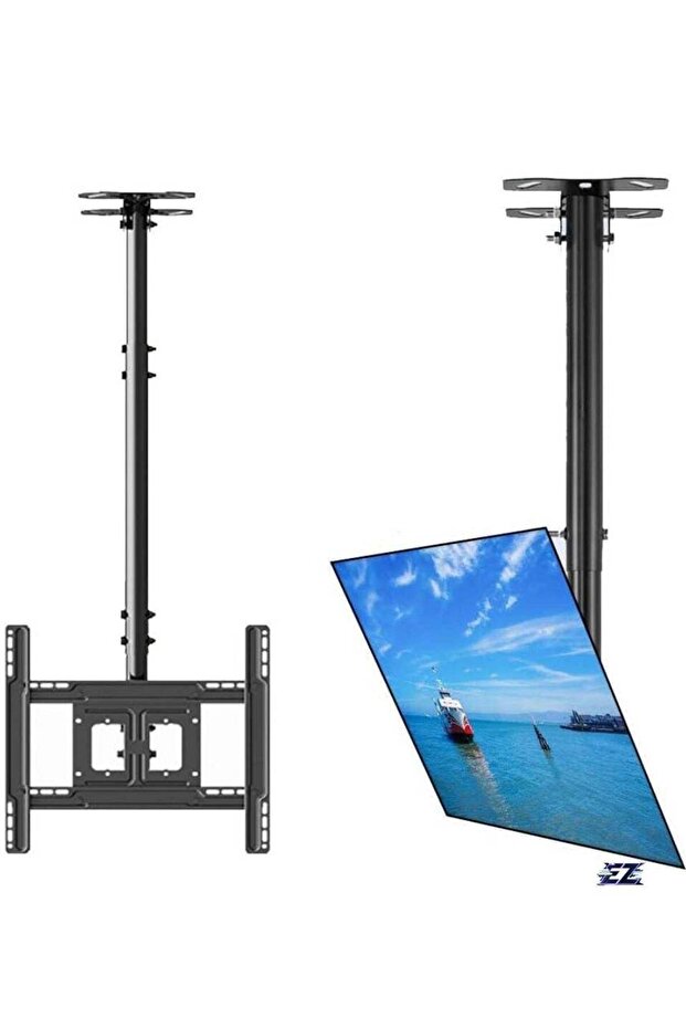 Ceiling TV Mount Bracket for 32"-65" Flat Screen TVs – Adjustable Height, VESA 800x300mm Compatible, Supports Up to 150 lbs