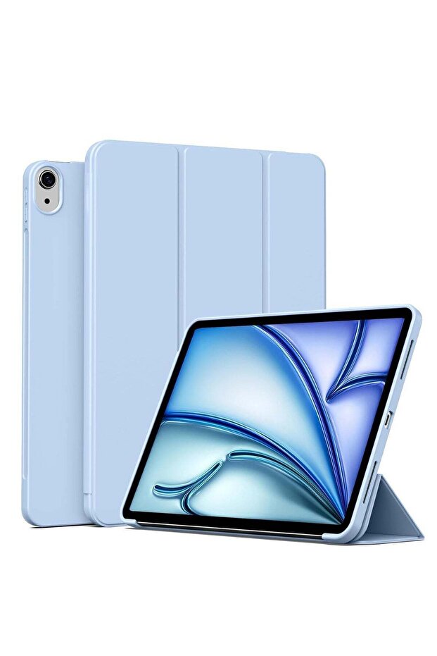 Smart Folio Case for iPad Air 11 Inch M2 2024 / 5th/4th Gen (10.9 Inch) - Light Blue