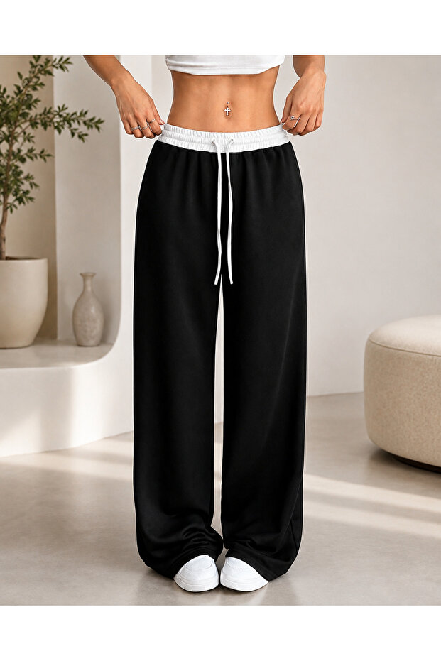 Women's White Belt Stylish Clothing Comfortable Fit Casual Sweatpants