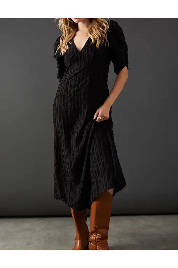 Rochie medie, Negru - 1