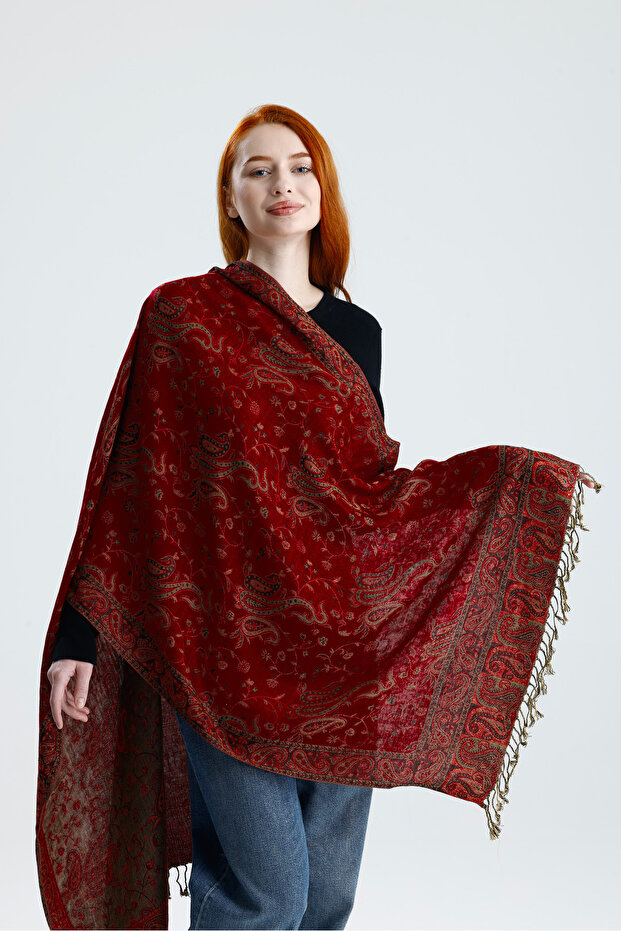 Royale Passage Series Shoulder Shawl / Woven Cashmere Shawl Double-Sided Premium Shoulder Shawl
