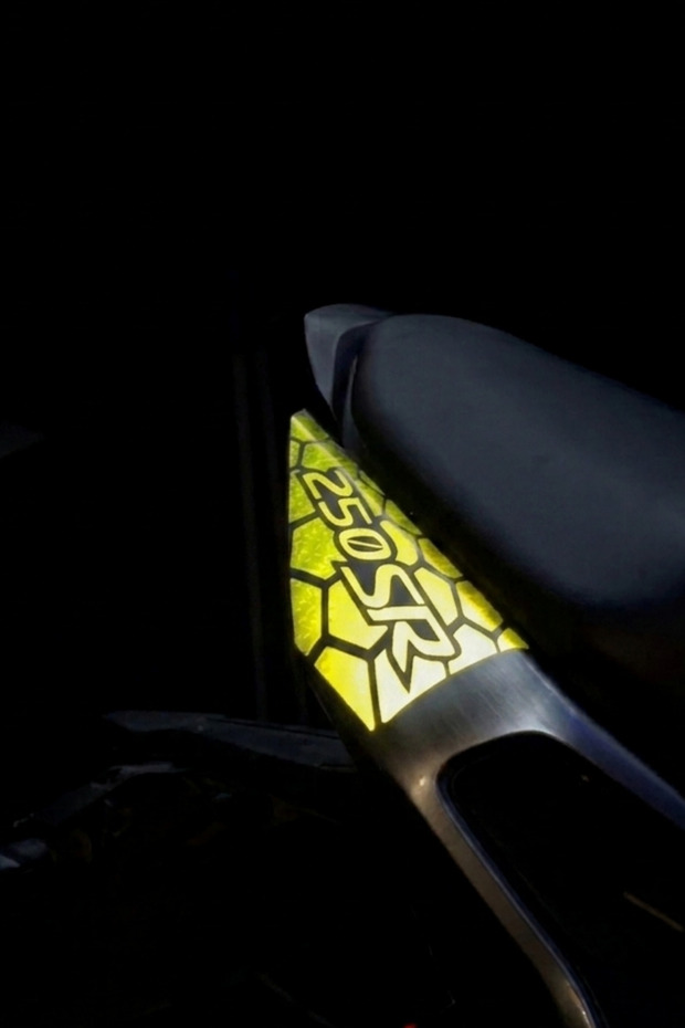 ملصق خلفي على شكل قرص العسل مع عاكسات متوافقة مع CFMOTO 250SR (يمين ويسار)