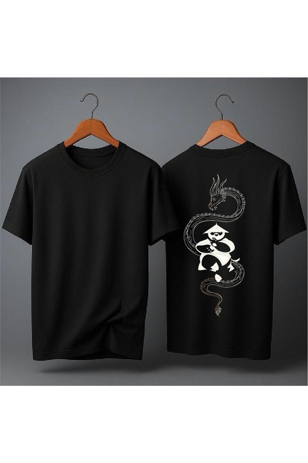 Dragon Panda Printed Oversized T-Shirt