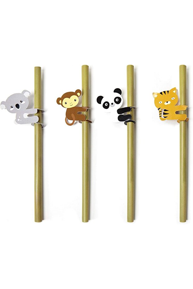 Natural Bamboo Straw Brown 4 Pieces CU276