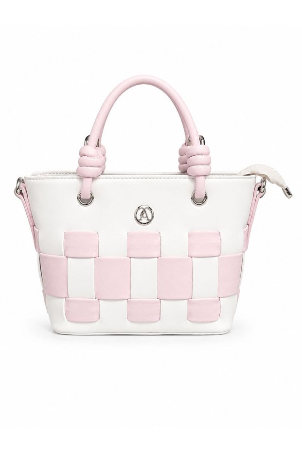 Elegant Women's Handbag with Knitted Detail | Stylish and Zippered Modern Daily Bag