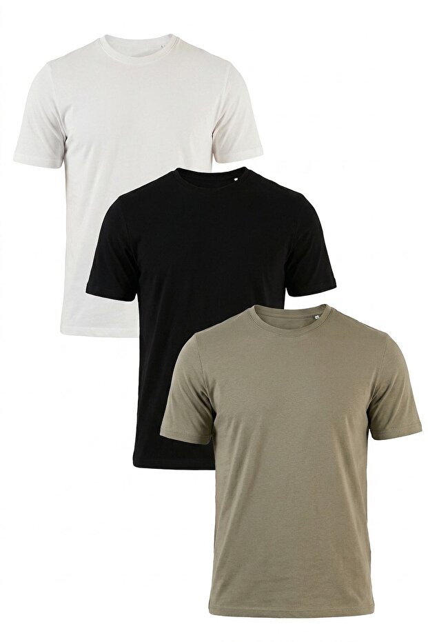Cotton Regular Fit Crew Neck 3 Pack t Shirt Men's t Shirt 59020204S3