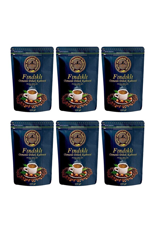 Ottoman Dibek Coffee with Nuts 200 Gr X 6 Pieces