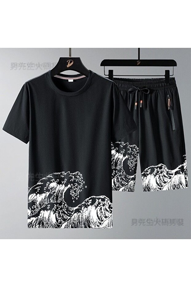 Summer Collection New Arrival T-Shirt & Shorts Set Printed Pattern Lightweight & Cool Fabric for All-Day Comfort