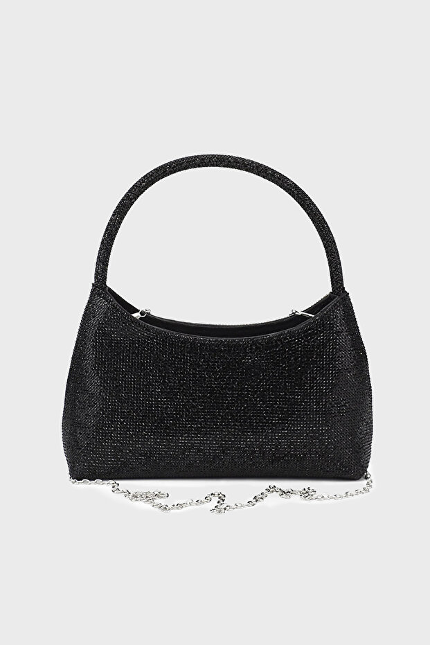 Evening Dress Bag with Stone-Studded Fixed Handle Evening Dress Bag 915Tasli