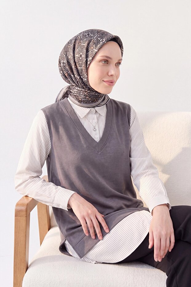 Soft Scarf Pixel Ethnic Black