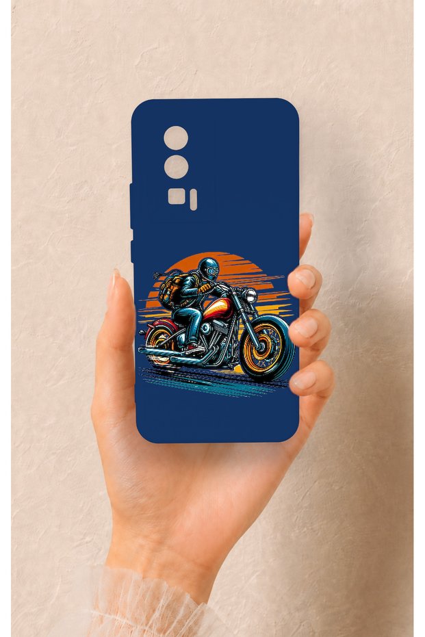 حافظة سيليكون منقوشة متوافقة مع Poco F5 Pro من Moto Rider
