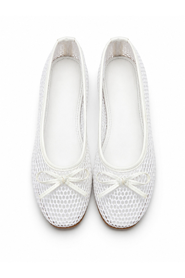 Elora Women's Mesh Ballerina Bowknot Casual Summer Lightweight Comfortable Mary Jane Shoes