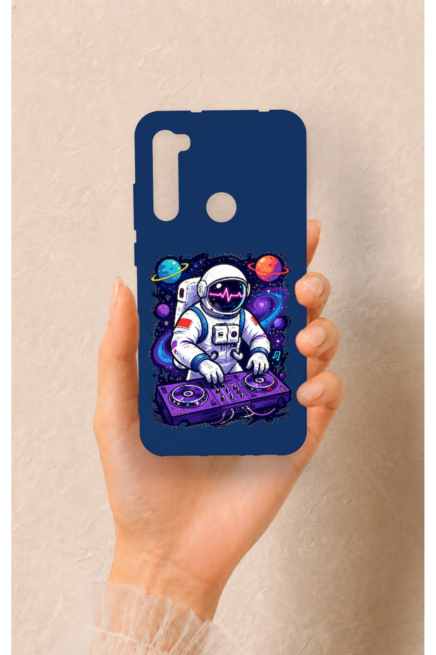 حافظة سيليكون متوافقة مع Redmi Note 8 بنمط رائد الفضاء DJ